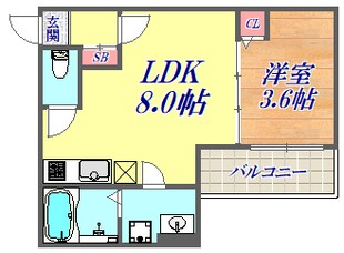 エバーグリーンTACHIBANAの物件間取画像